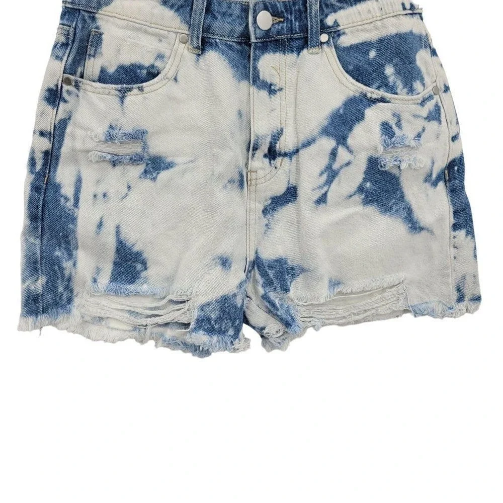 Nordstroms Retro 80s Bleached High-rise Mom Jean Shorts Sz 28 Frayed Indy Sleaze